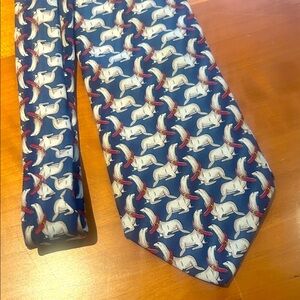 Men's Brooks Brothers Blue, Tan and Maroon Seal Tie